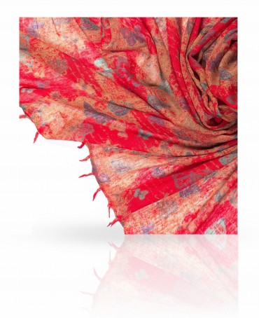 Палантин Женский W-VINTBUTTERFLY/RED